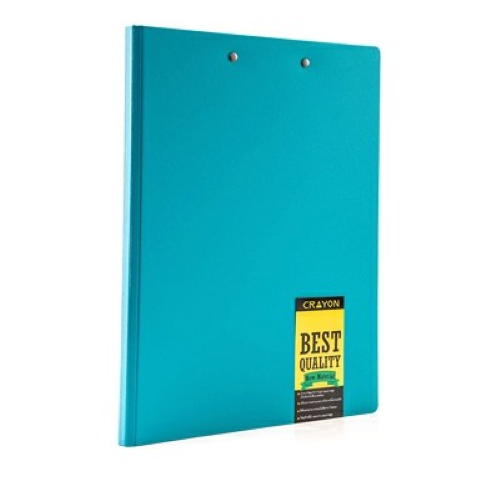 แฟ้มคลิปหนีบ+คลิปบอร์ด CRAYON CB641 สีฟ้า