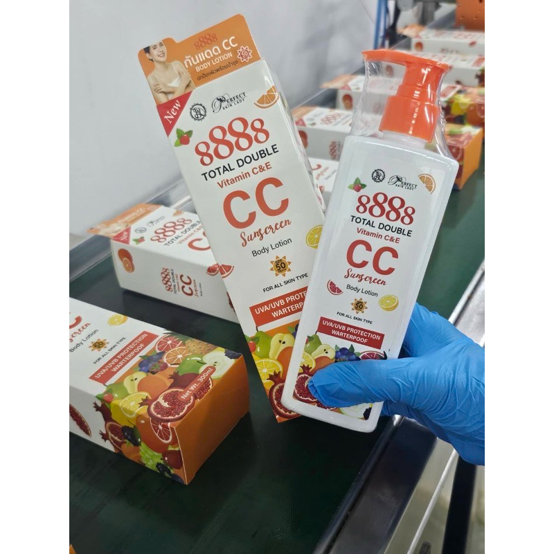 8888 TOTAL DOUBLE Vitamin C&E CC Sunscreen Body Lotion กันแดด ซีซี 8888 300