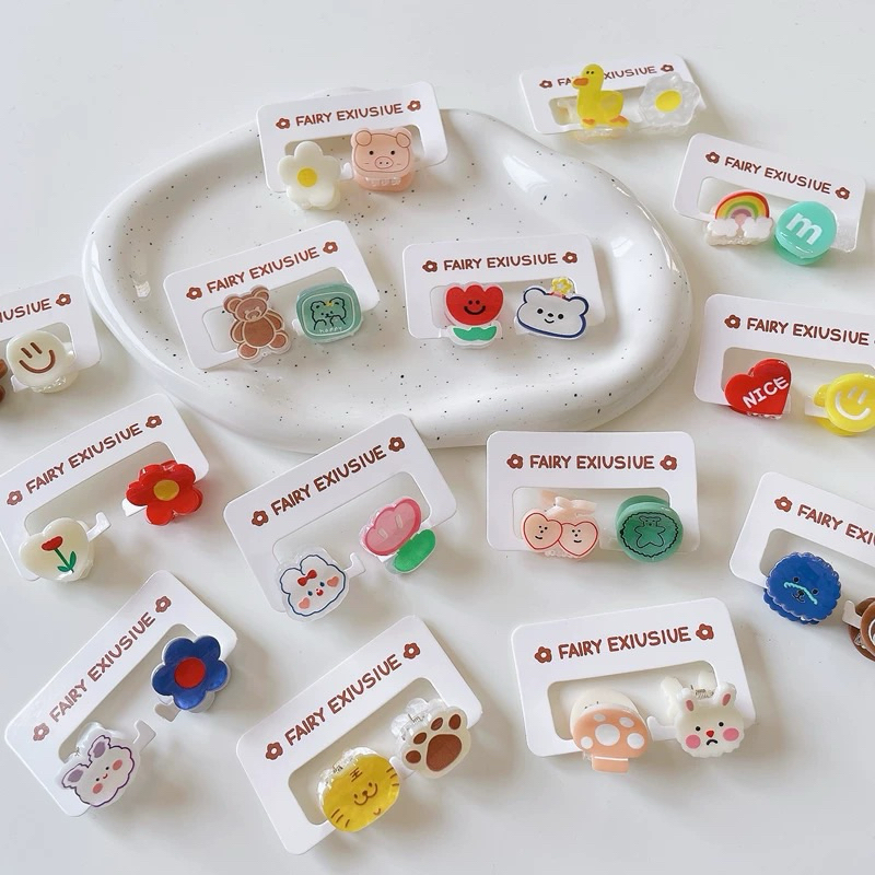 🔥ลายเยอะที่สุด🔥 2ชิ้น/แพ็ค กิ๊บจิ๋ว กิ๊บแฟนซี กิ๊บการ์ตูน กิ๊บติดผม น่ารักมาก