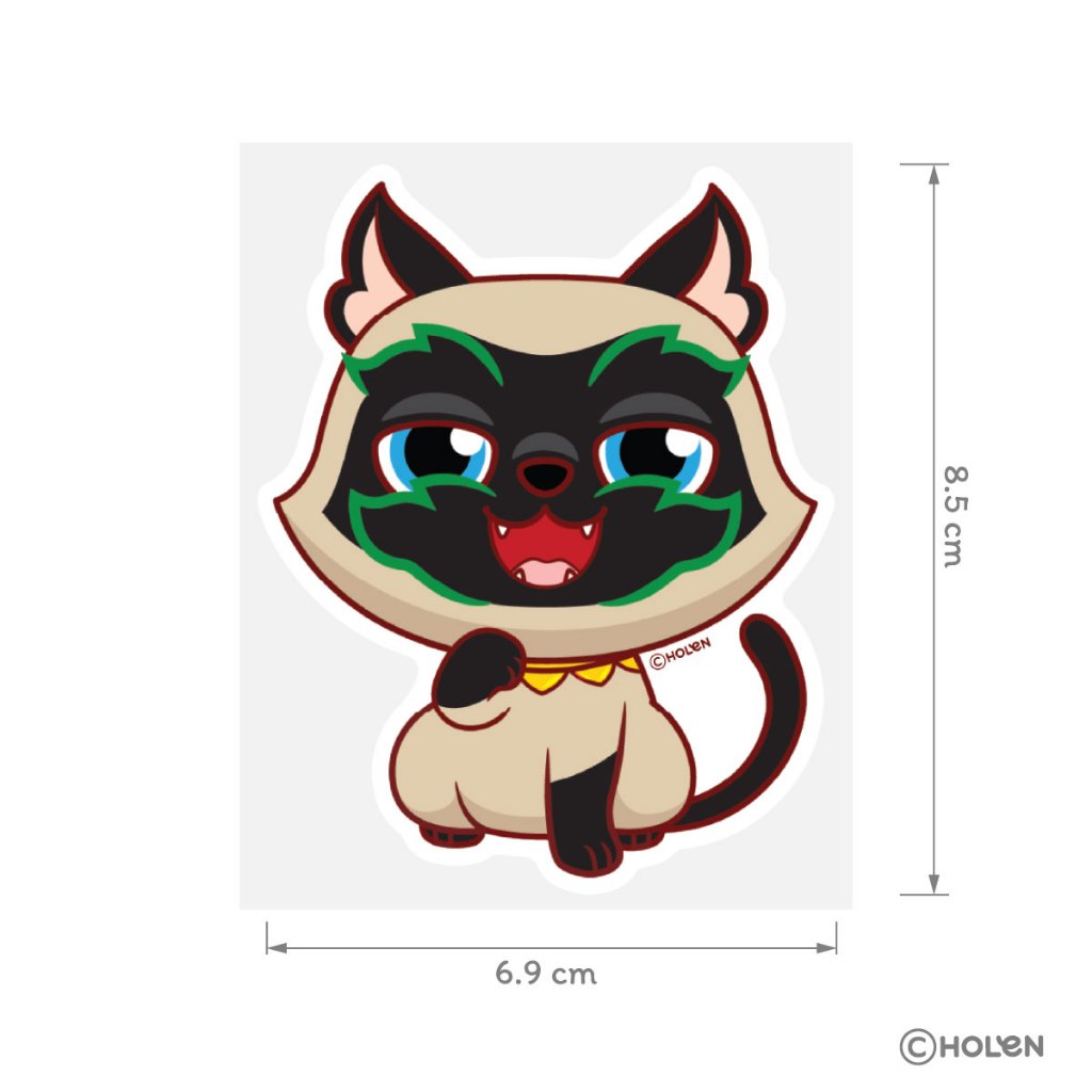 Waterproof Ramakien Sticker - Thai Cat Vichianmas - สติ๊กเกอร์รามเกียรติ์กันน้ำ แมวไทย วิเชียรมาศ — صورة 3