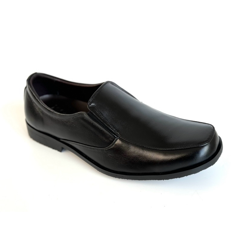 Loafers Soft Genuine รองเท้าหนังแท้ สีดำ ทรงหน้าเท้ากว้าง งานไทย หนังนิ่ม พื้นนุ่ม มีไซส์ 38 - 50