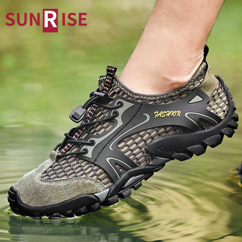 SunRise รองเท้าเดินป่ากีฬากลางแจ้งสำหรับผู้ชายทันสมัย ​​ระบายอากาศได้ดี กันลื่น เบาและนุ่มไซส์ 39-44