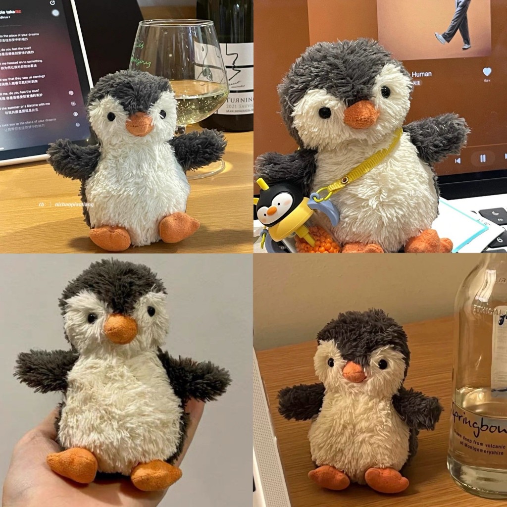 ตุ๊กตาพวงกุญแจนกเพนกวิ้น penguin keychain cute penguin puschies ที่ห้อยกระเป๋าเพนกวิน พวงกุญแจ 46121