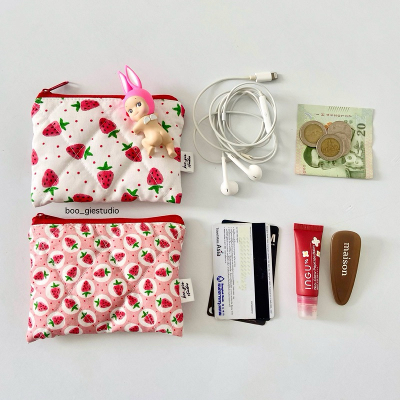 boo_giestudio - fluffy mini pouch กระเป๋าตังค์นุ่มนิ่มใส่เหรียญ ใส่บัตร airpods