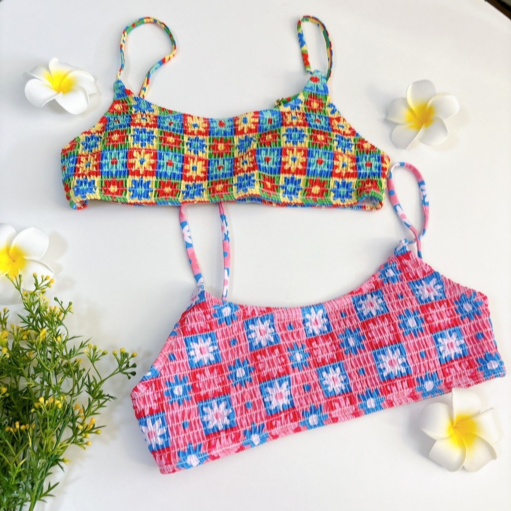[พร้อมส่ง] Flower bra บราดอกไม้ บรามีฟองน้ำในตัว บราบิกินี่ บราบน บราท่อนบน