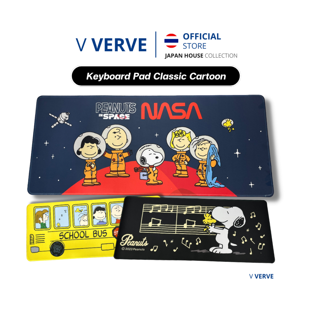 Verve - แผ่นรองเมาส์ Desk Mat Mousepad แผ่นใหญ่ ขนาด 70x30 cm แผ่นรองเมาส์การ์ตูน คุณภาพดี