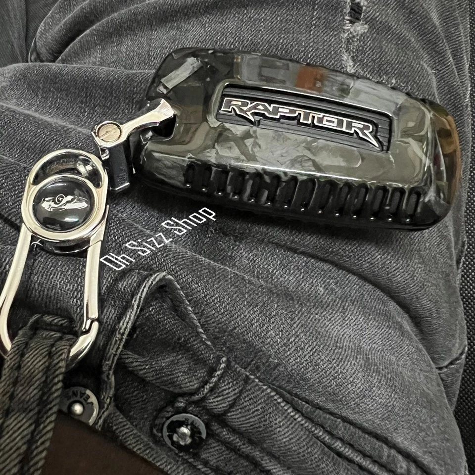 เคสรีโมทรถ Ford Raptor 2024  คาร์บอนไฟเบอร์แท้ T-Carbon Air Vent Design (Top Product ; Carbon Fiber Key Case)  แถมแผ่นใส thumbnail 7