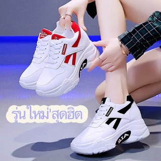 nadine.9''รองเท้าผ้าใบผู้หญิง รองเท้าแฟชั่น ทรงสวย ดีไซน์น่ารัก สินค้าตรงปก เสริมส้นสูง ระบายอากาศ เบา.ใส่สบายนะ A579
