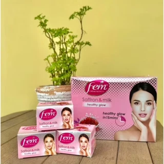 ขนาดใหญ่ 40g (ซื้อในไลฟ์ 34 บาท) Fem ครีมย้อมคิ้ว สีคิ้ว ย้อมหนวด Fairness Naturals Saffron Skin Bleach อ่อนโยน