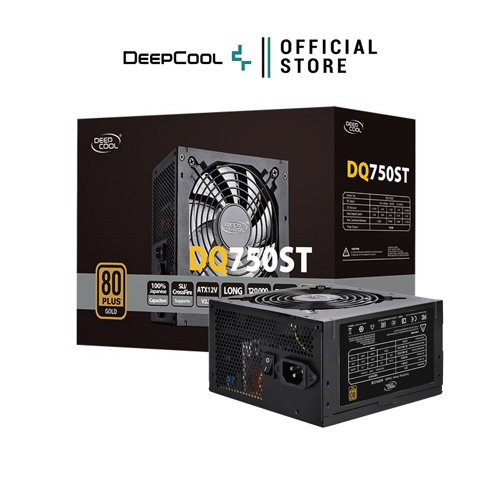DEEPCOOL - POWER SUPPLY 750W DQ750ST (80+Gold) (DP-GD-DQ750ST)