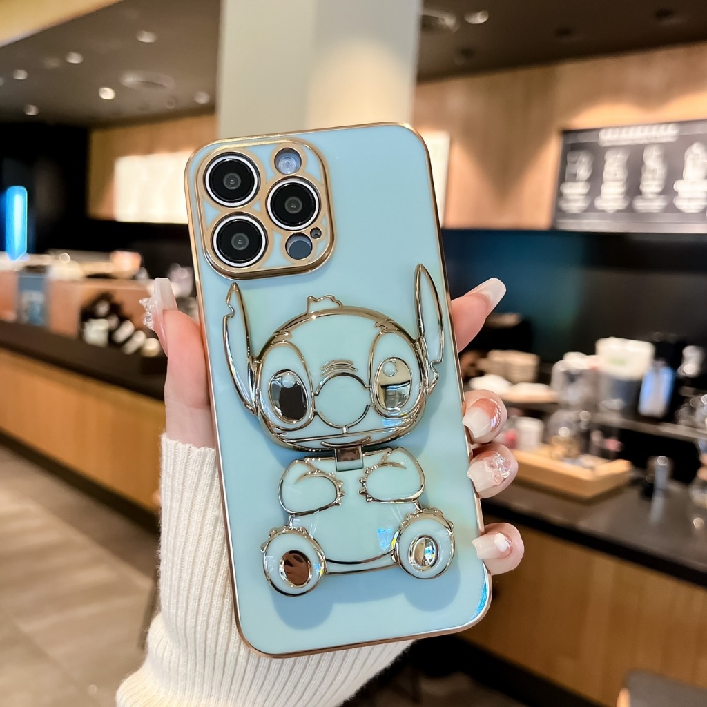 เคส สติช กระจก ขาตั้งหมุนได้ สำหรับรุ่น Iphone 15 /14/13 /12 /11/ 15 pro max / i14 plus / i11 pro / i15plus / i12 น่ารัก - รูปที่ 7