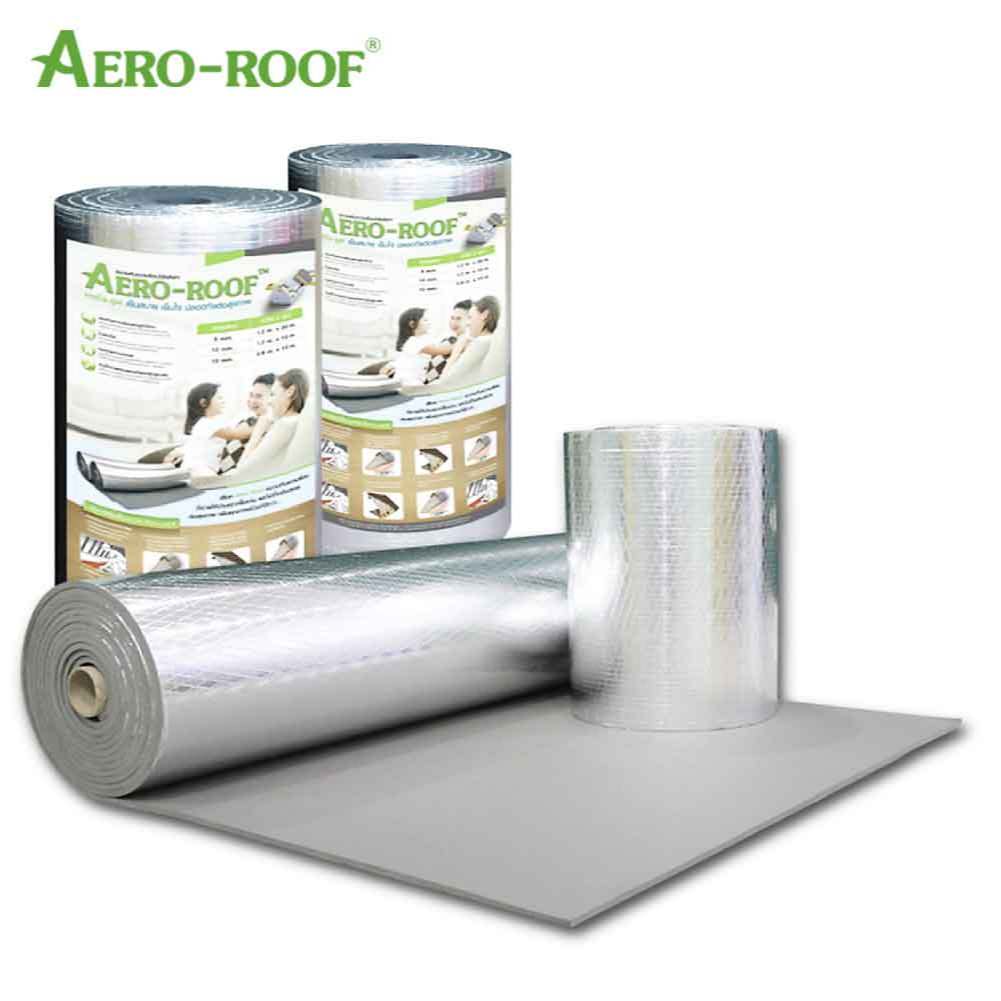 AERO-ROOF ฉนวนกันความร้อนหลังคา EPDM ฟอยล์ 1 ด้าน หนา 10 มม.