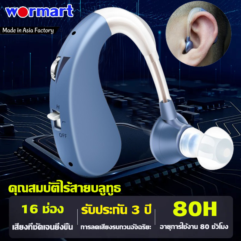 【รับประกัน 3 ป】เครื่องช่วยฟัง หูฟังคนหูหนวก(ใส่สบาย ไม่หลุดง่าย เสียงที่สดใส ไม่มีเสียงรบกวน)หูฟังช่วยฟัง Hearing Aids
