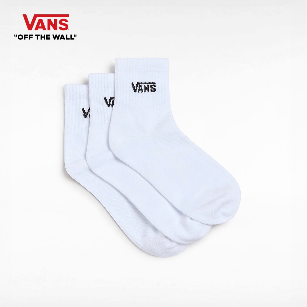VANS CLASSIC HALF CREW SOCK WHITE ถุงเท้า
