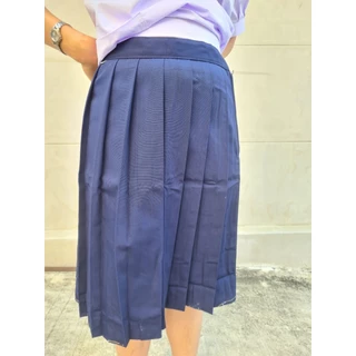 กระโปรงนักเรียน เด็กหญิง กระโปรงจีบรอบ ชุดนักเรียน สีกรมอ่อน พร้อมส่ง
