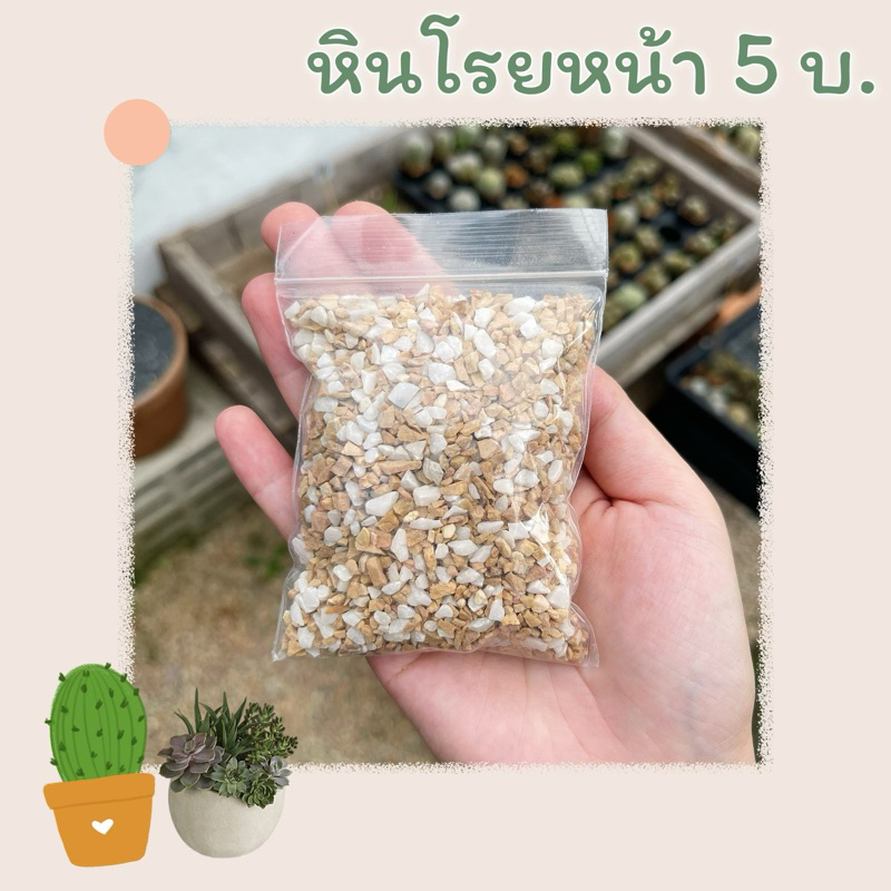 [หินโรยหน้า] สีขาวน้ำตาล 5 บาท