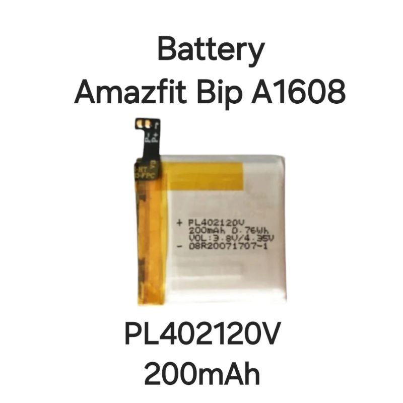 Battery Huami Amazfit Bip S PL402120V 1S A1608 200mAh แบตนาฬิกา แบตนาฬิกากีฬา แบตเตอรี่ มีประกัน