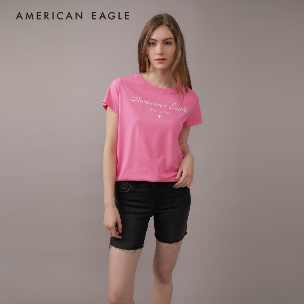 American Eagle Crew Neck Tee เสื้อยืด ผู้หญิง คอกลม (NWTS 037-9462-615)
