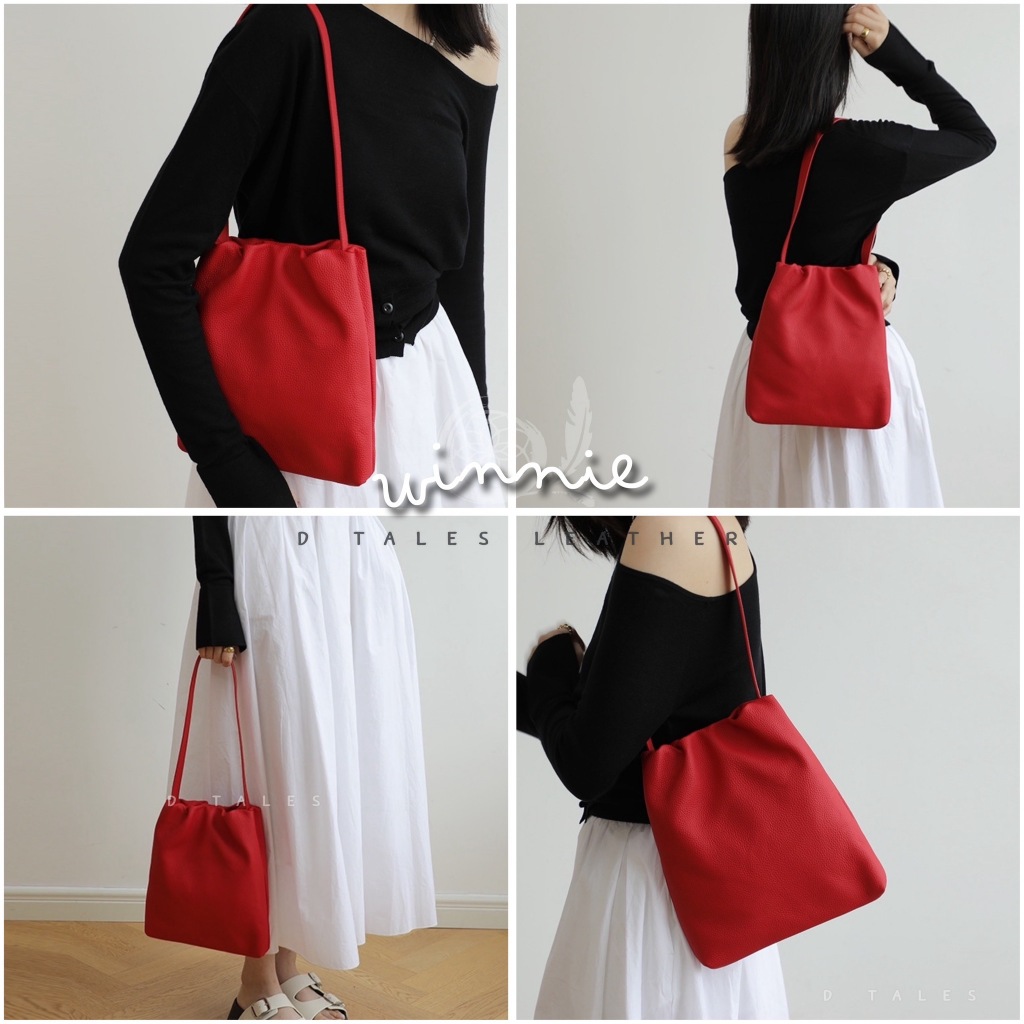 DTALES Winnie กระเป๋าคล้องไหล่หนังวัวแท้ Tote ใบกระทัดรัด น้ำหนักเบามาก