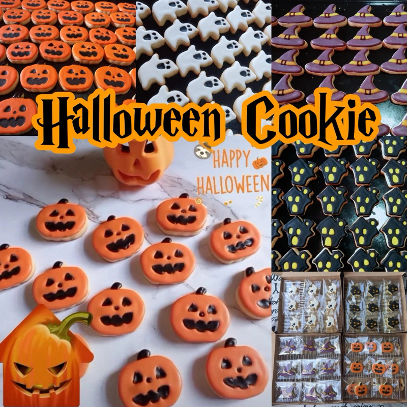คุ้กกี้ฮาโลวีน 2025🎃👻🧙🏰[SET A] 4ลาย🎃Halloween Cookies/Royal Icing Cookies *บรรจุซองใสต่อ1ชิ้น