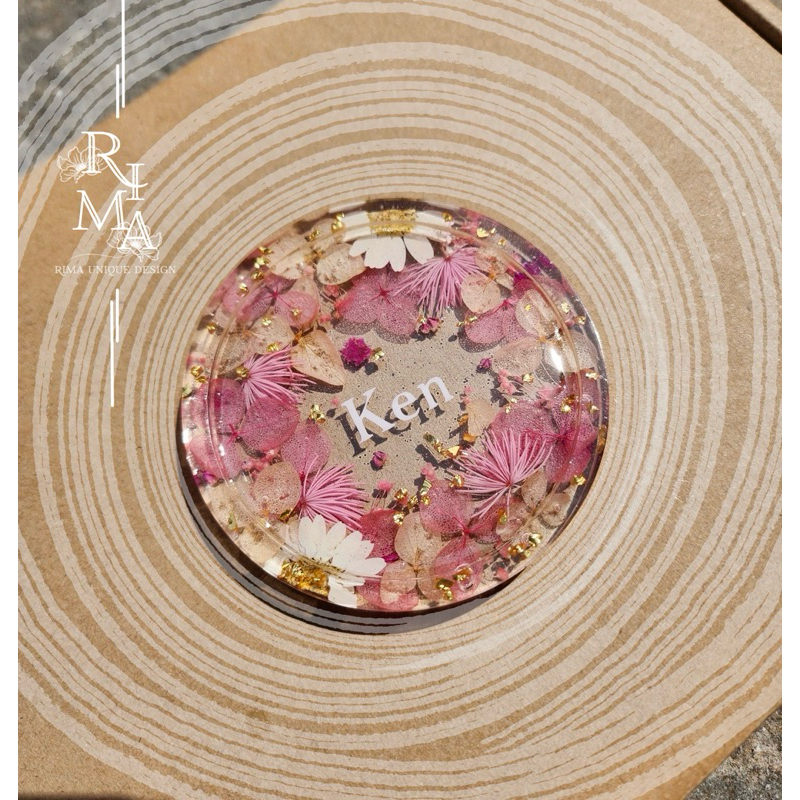 🌸ที่รองแก้ว🌸 จานรองแก้วเรซิ่น /ที่ใส่ของจุกจิก🌼