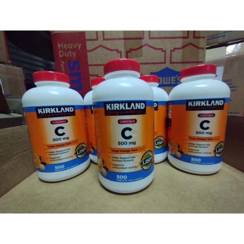 🔥🔥Kirkland C 500 mg ชนิดอม จำนวน 500 เม็ด 🔥🔥Exp03/2028