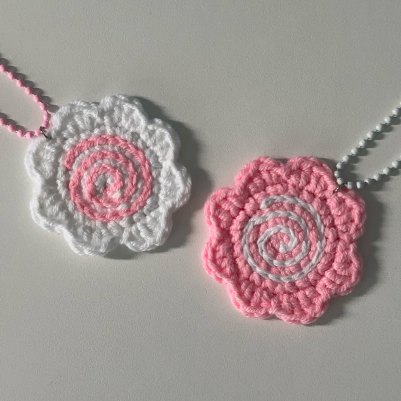 narutomaki keychain พวงกุญแจลูกชิ้นปลานารูโตะ🍥 พวงกุญแจไหมพรมถัก🌟