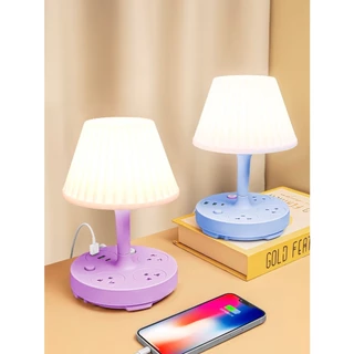 โคมไฟตั้งโต๊ะ led มัลติฟังก์ชั่น ไฟปรับ3สี มีช่องเสียบ USB