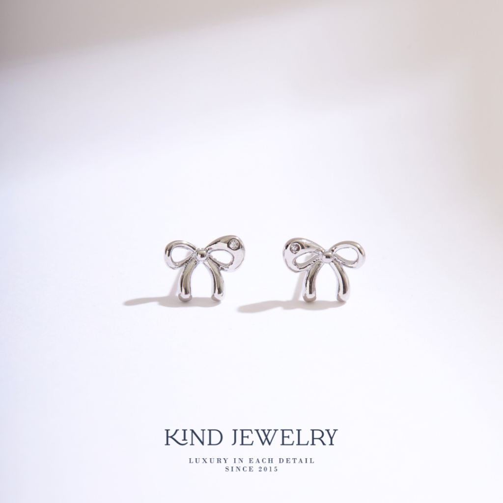 Kind Jewelry ต่างหูติดหู Ribbon earring