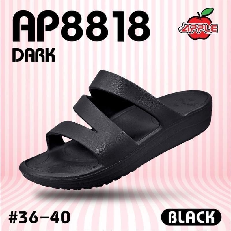 (ลูกค้าใหม่ 1 บาท)Red Apple รองเท้ายี่ห้อ เรดแอปเปิ้ล รุ่น​ AP-8818 ของแท้ รองเท้าแตะสวมผู้หญิง สายคาดหูไขว้ (36-40)
