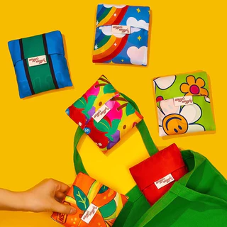 ✅ ขายดี Wiggle Wiggle Picnic Bag ถุงผ้ารักษ์โลก สีสันสวยงาม