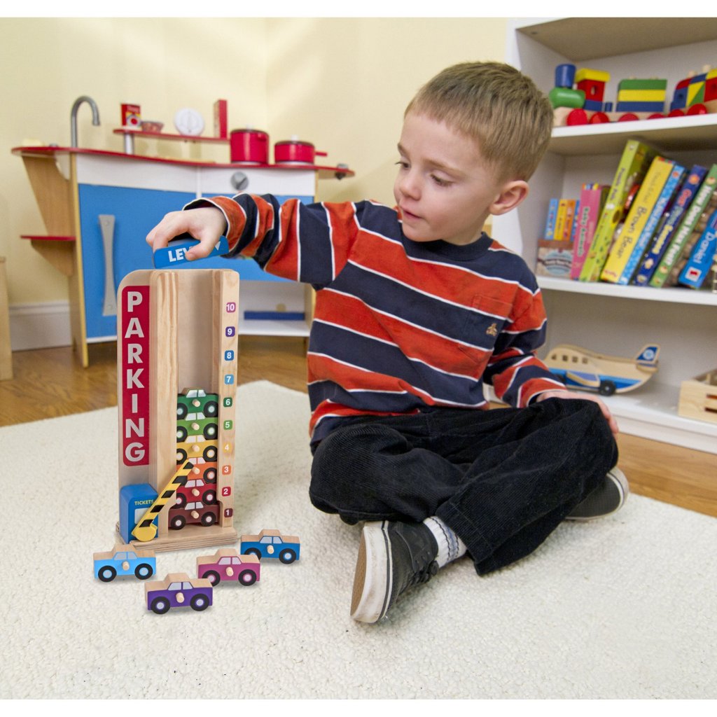 🔥ของแท้🔥ชุดอาคารจอดรถ Stack and Count Parking Garage [11ชิ้น] รุ่น 5182 ยี่ห้อ Melissa & Doug