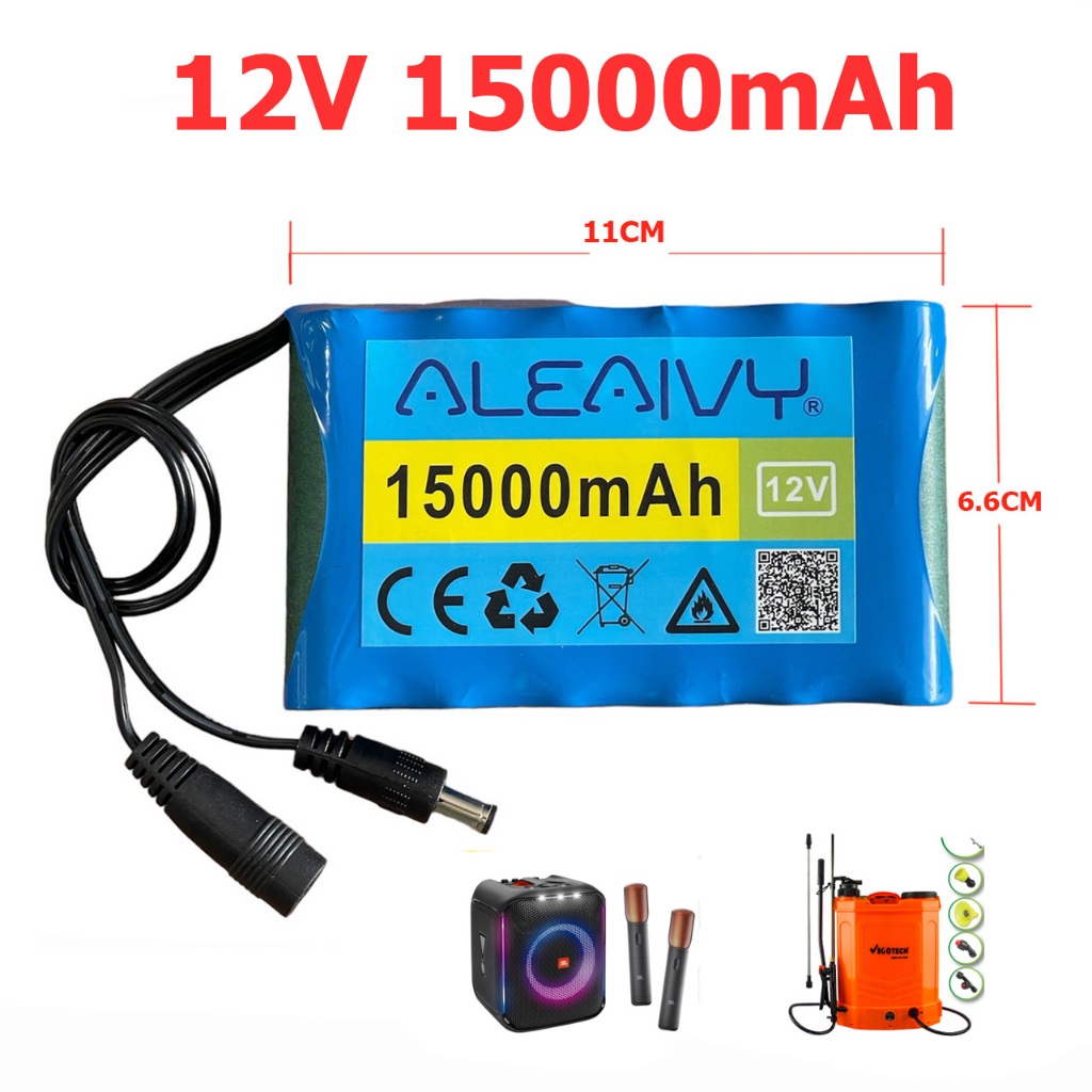 แบตเตอรี่ 12V  15000 mAh    20000 mAh ความจุเต็ม // B