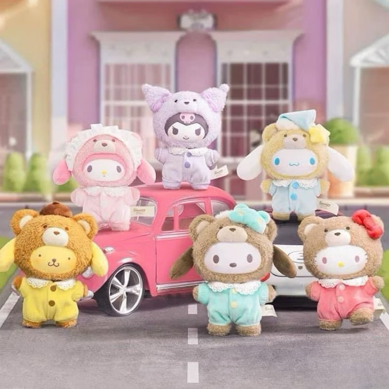 (ใช้โค้ดลด 30%) พร้อมส่งในไทย พวงกุญแจ Sanrio Latte Baby x Toptoy กล่องสุ่ม / เช็คการ์ด ลิขสิทธิ์แท้
