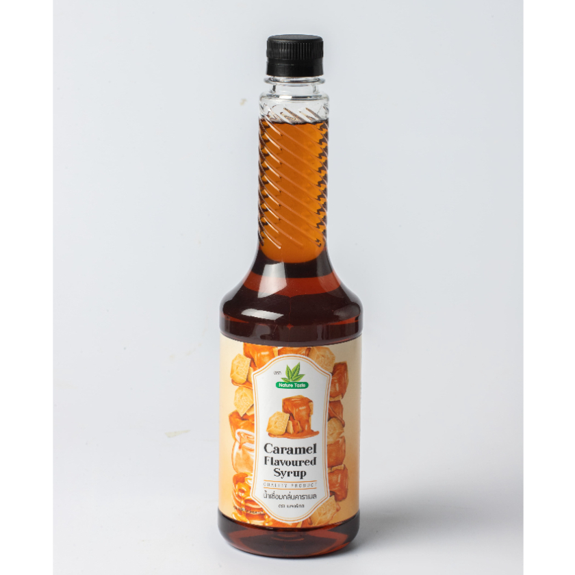 เนเจอร์เทส คาราเมล แบบขวด น้ำเชื่อมกลิ่นคาราเมล ขนาด 750 มล. (Caramel flavored syrub Nature taste)