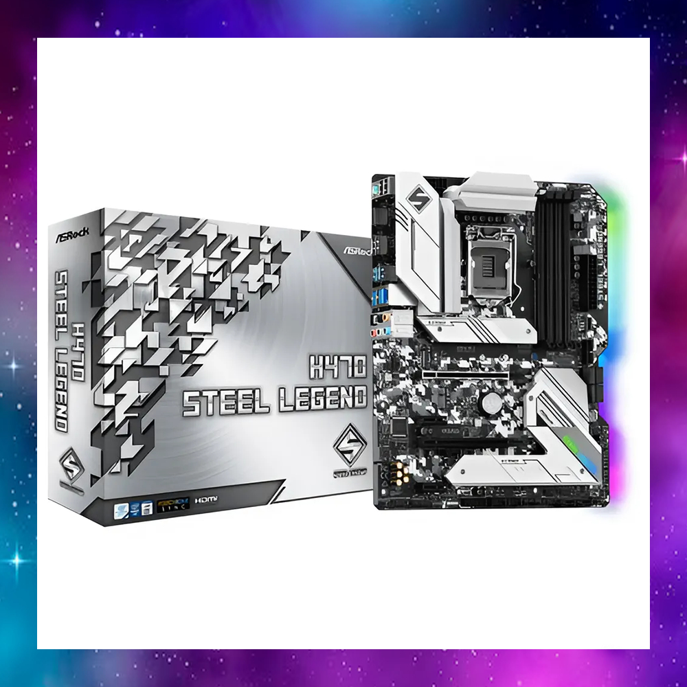 MAINBOARD (เมนบอร์ด) 1200 ASROCK H470 STEEL LEGEND GEN10-11 ใช้งานปกติ