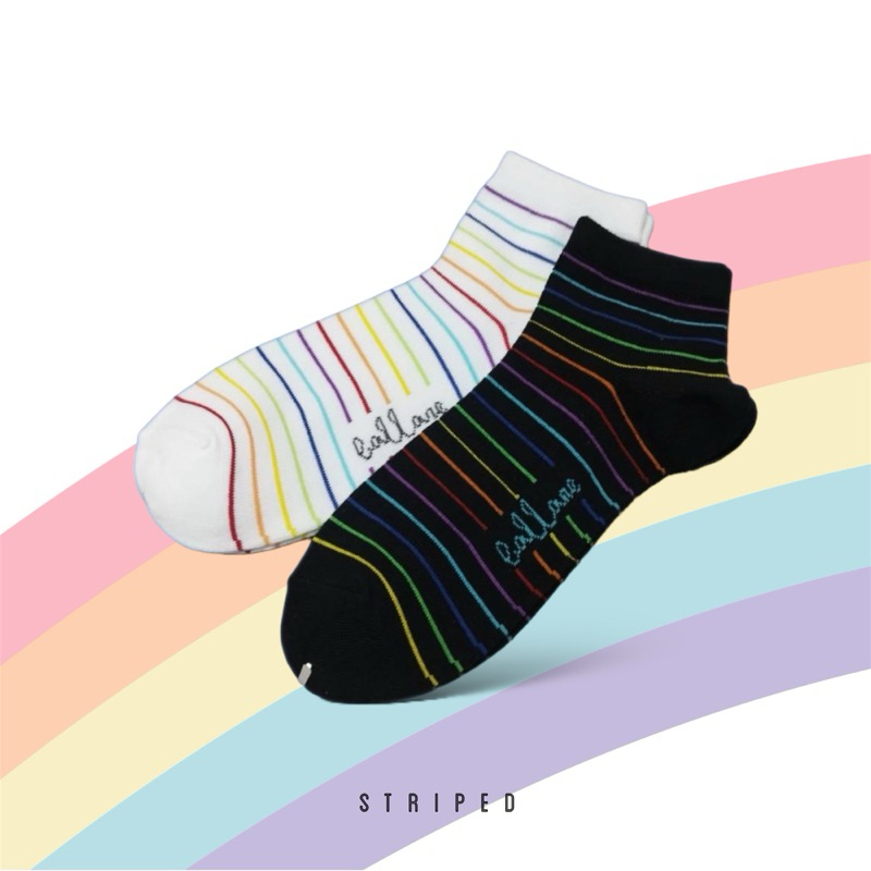 ถุงเท้าใยฝ้าย รุ่น Striped