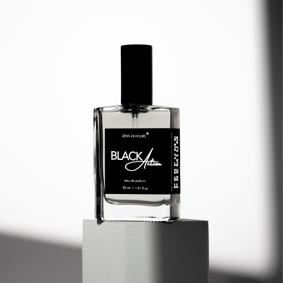 น้ำหอมผู้ชายระดับพรีเมียม (Black 30 ml.) กลิ่นแบล็คแอคชั่น ขนาด 30 มล. หอมแบบเท่ๆ กลิ่นมีมิติชวนค้นหา ติดทนนาน 24ชั่วโมง