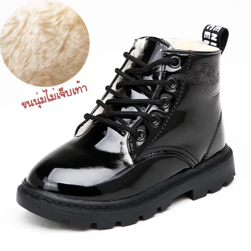 รองเท้าฮาล์ฟ รองเท้าบูทเด็ก มีไซส์ 25-37 ไว้ใส่กับเครื่องแบบ