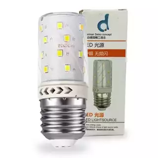 หลอดไฟ LED E27 E14 หลอดไฟ LED ข้าวโพด Tricolor โคมไฟประหยัดพลังงานไส้จริง 12W 16W สําหรับตกแต่งบ้าน