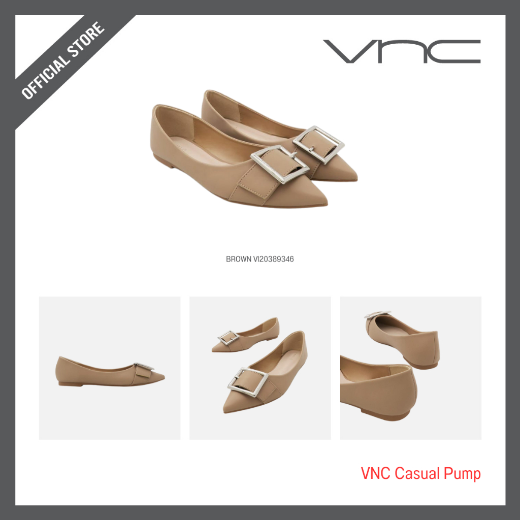 VNC รองเท้าผู้หญิง รองเท้าคัทชู สี BROWN