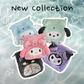 (พร้อมส่ง) ถุงผ้าแบบรูด Sanrio ถุงหูรูดอเนกประสงค์ กระเป๋าเครื่องสำอางค์จัดระเบียบกระเป๋า