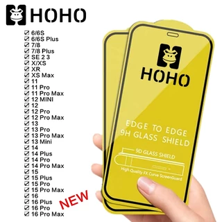 🔥ฟิล์มกระจก ใช้สำหรับ iPhone 17 Air 16e 6 S G 7 8 Plus + SE X XR XS Max 11 12 13 14 15 17 Pro Max Plus Mini 9D แบบเต็มจอ