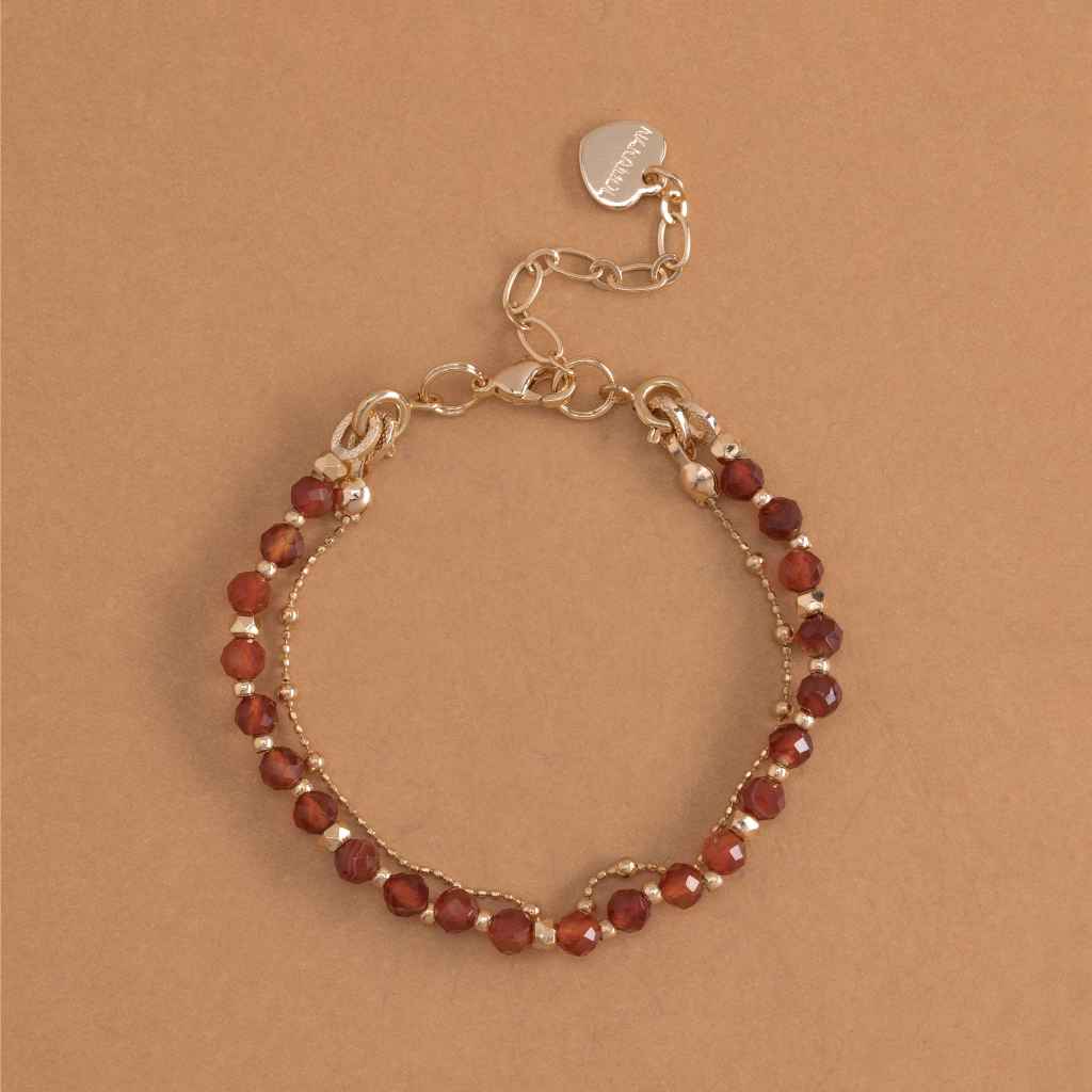 CARNELIAN-LUCKY CHARM BRACELET