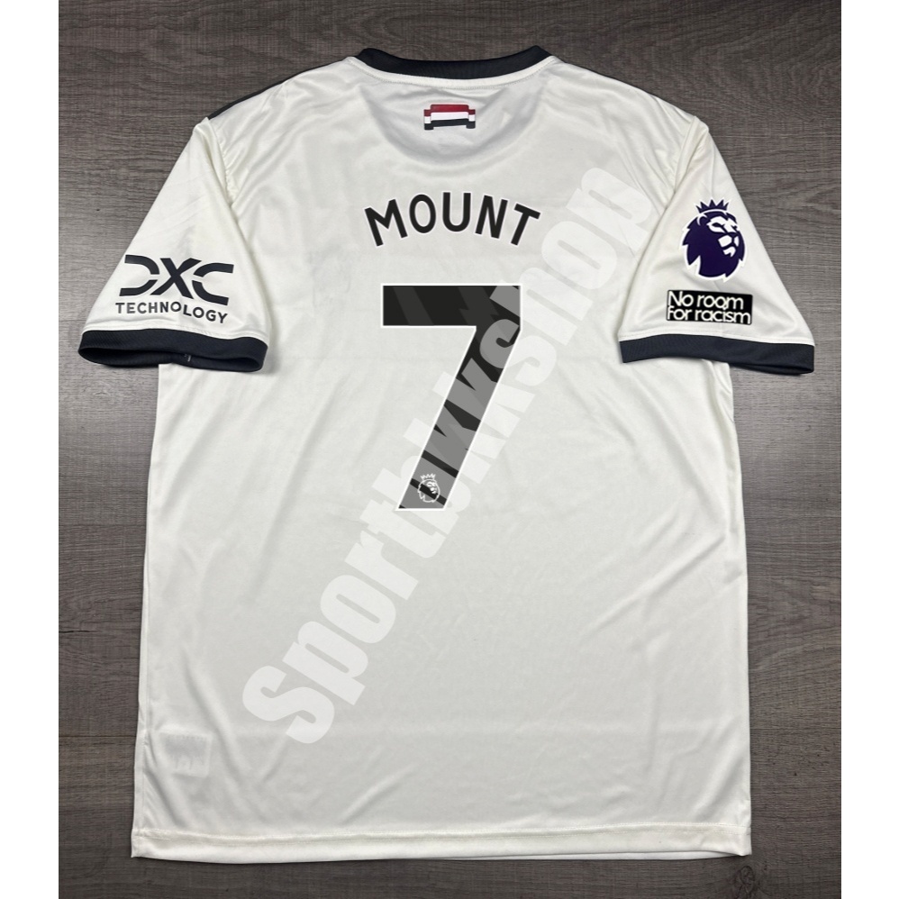 เสื้อฟุตบอล Third แมนยู เยือนสาม  2024/25 พร้อมอาร์ม EPL และเบอร์ชื่อ 7 MOUNT