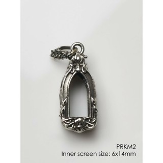PRKM2Whitebrass Mini Prok Makham amulet casing inner size 6x…