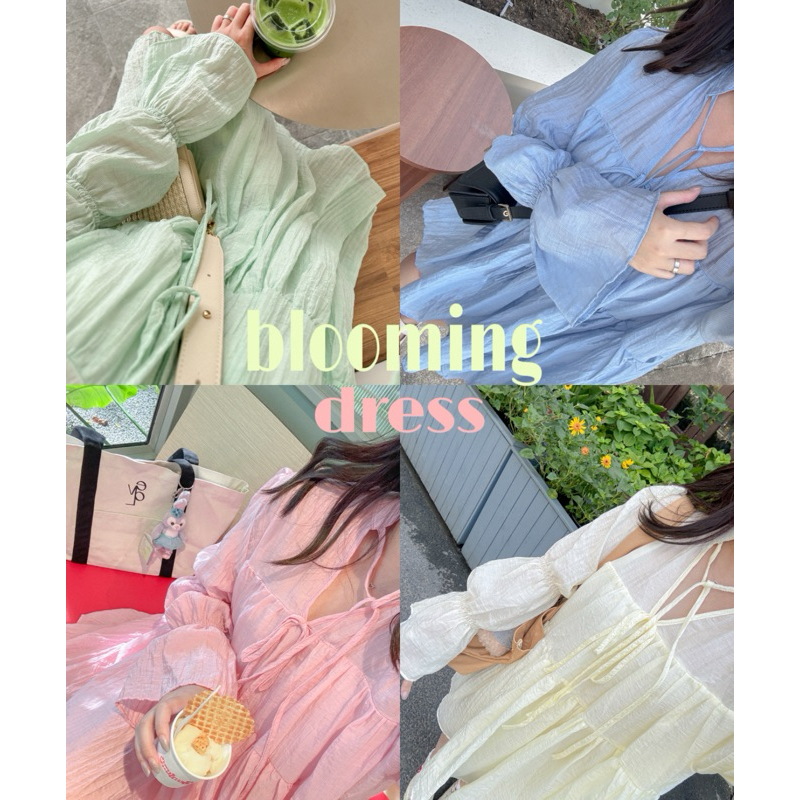 dress013- 🍢🌷 blooming dress - col. 2 ( new fabric ) 〰️ 🧸✨