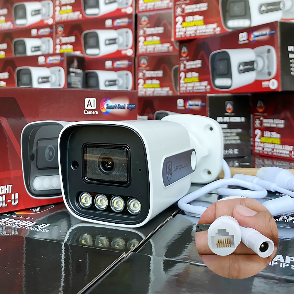 APOLLO APL-IPC-A123DL-U กล้องวงจรปิด CCTV IP Camera 2MP กล้อง POE AI จับการเคลื่อน ภาพสี 24ชม.