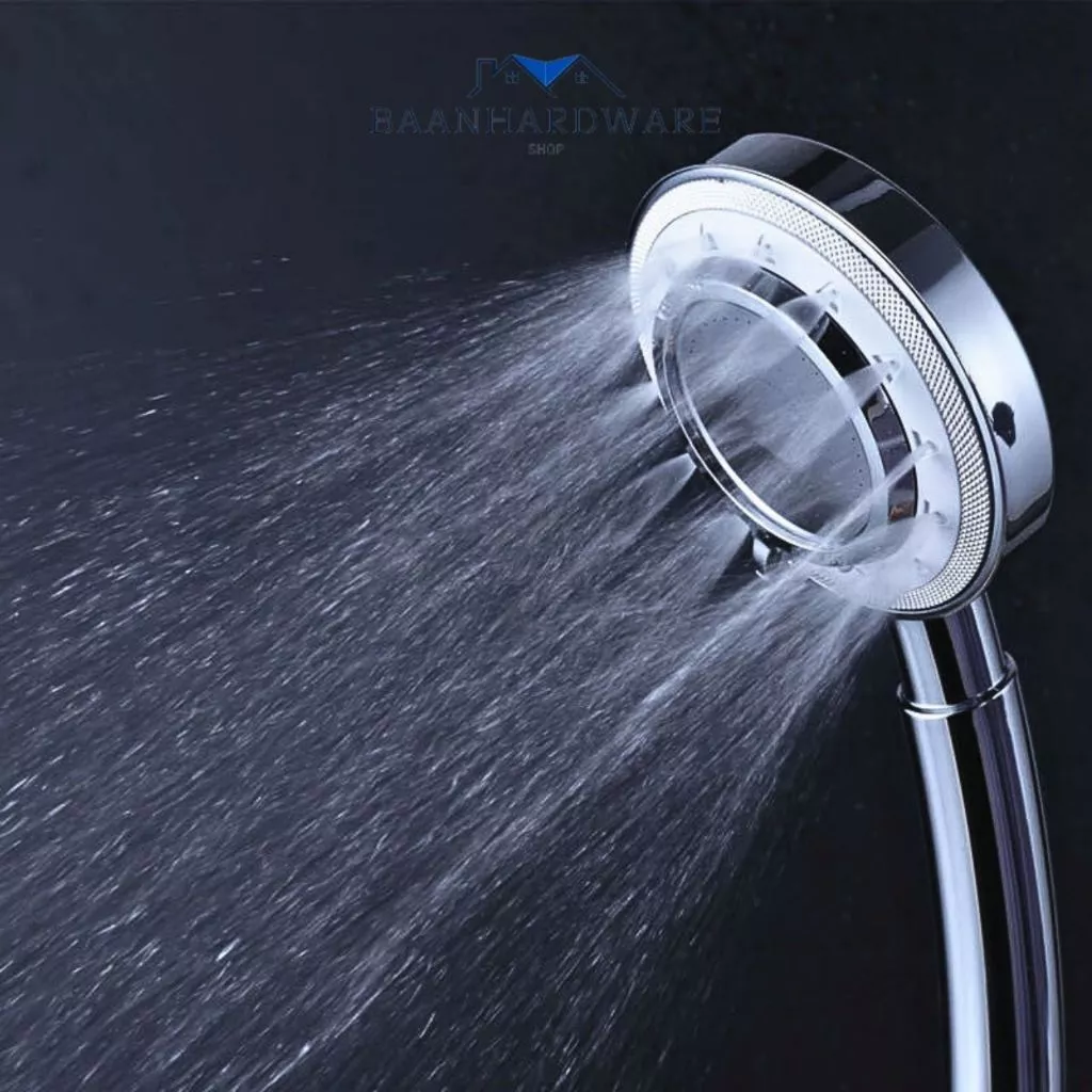 BAANHARDWARE ฝักบัวแรงดันน้ำ ชุดฝักบัวปรับได้ 3 ระดับ สีเงินโครเมี่ยม MA-F-204S