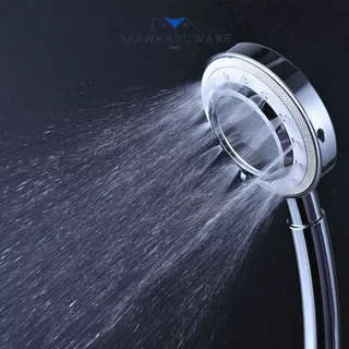 BAANHARDWARE ฝักบัวแรงดันน้ำ ชุดฝักบัวปรับได้ 3 ระดับ สีเงินโครเมี่ยม MA-F-204S